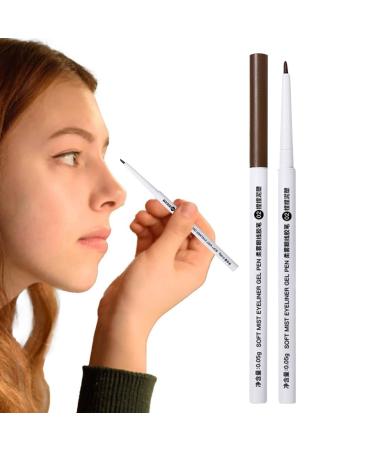 Soft Eyeliner Pencil | Longwearing Eye Pencil - Sweatproof Eye Liner Pencil Ultra Fine Waterproof Liner Longwearing Eye Pencil For Different Makeup Glides On Easil Hersil #02 Knead Clay Sculpture
