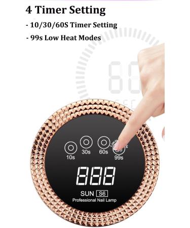 UV LED Nail Lamp Fast Nail Curing Lamps for Home & Salon Led Nail Dryer for Gel Polish with Automatic Sensor/4 Timer Setting Handle Professional Nail Art Tool (Gold) - Buy Online on GoSupps.com