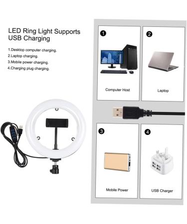Beavorty Set cargador usb portable lighting Mirror fill light Phone clip fill light camera video phone selfie light lighting for video recording cute stuff for teen girls LED Fill Lamp ring - Buy Online on GoSupps.com