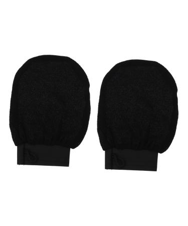 SOIMISS Moufles Exfoliants De Bain Double Face Noirs Taille Unique Gommage Corporel Massage Pour Peau S che Et Grasse Usage Quotidien