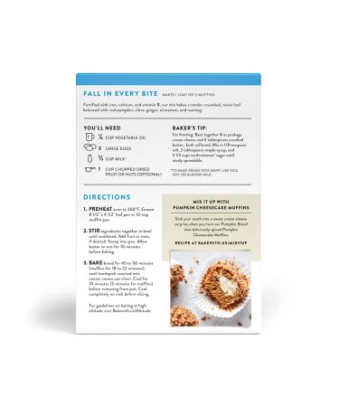 King Arthur Gluten Free Pumpkin Bread + Muffin Mix - 12 oz | Non-GMO & Kosher Certified - Buy Online on GoSupps.com