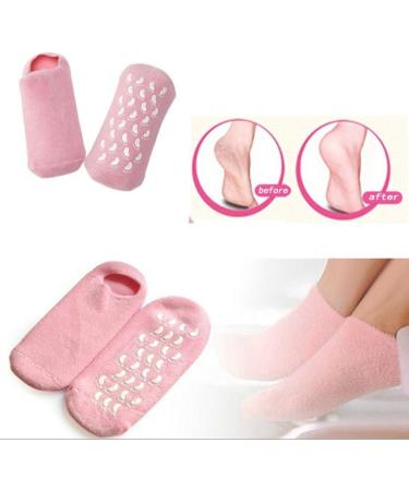 Moisturizing Gel Socks for Pedicure - Softens Feet & Relieves Pain - Unisex Pink - Buy Online on GoSupps.com