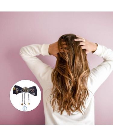 FOMIYES Punk Fabric Bow Hair Clip Fancy Hair Accessories for Women Goth Punk Hair Clip Hair Decorations for Women Hair Slides Hair Pin Hair Clips Women's Steampunk Ribbon - Buy Online on GoSupps.com