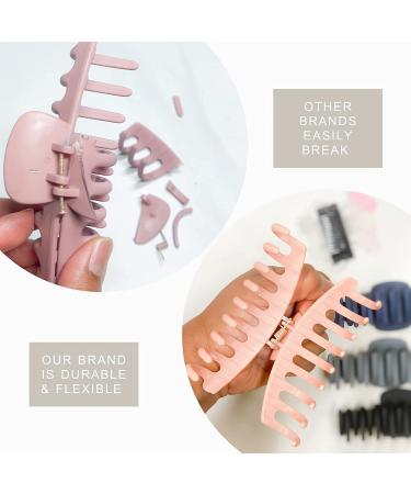 MEKEN 4-Pack Flexible & Durable Matte Colored Claw Hair Clips for Women - Large Jaw Clip for Thick or Thin Hair - Bonus 20 Black Hairpins - Buy Online on GoSupps.com