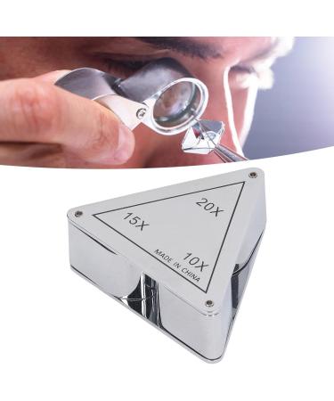 Magnifying Glass 3 Lens Zinc Alloy Magnifying Glass High Magnification Clear Magnification Effect with Storage Bag for Jewelry Identification for Jewelers - Buy Online on GoSupps.com