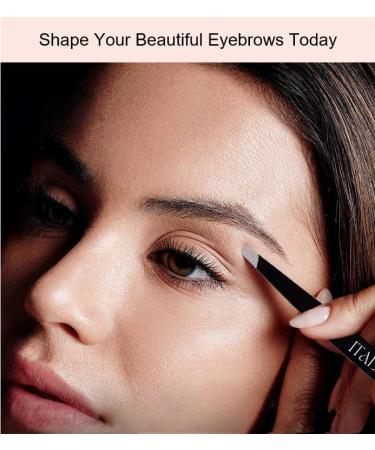 Itally Professional Eyebrow Tweezers Slant Tip Grabs any Hair Premium Stainless Steel The Best Precision Portable Beauty Tool for Eyebrows Facial Hair Ingrown Hair Fine Hair Blackhead (Black) - Buy Online on GoSupps.com
