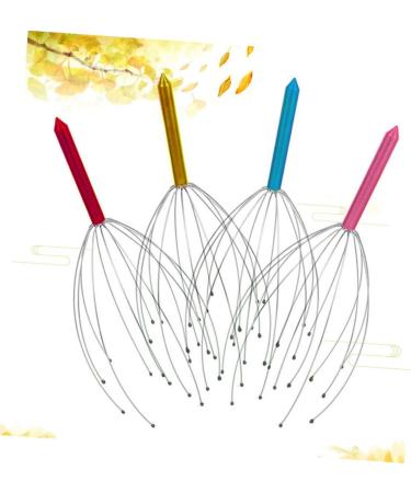 Fomiyes 2-in-1 Head Massager & Full Body Massage Device | Stainless Steel Scalp Scratch Octopus Massager for Ultimate Relaxation - Buy Online on GoSupps.com