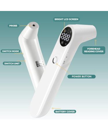 Baby Thermometer for Infants and Kids - No-Touch Instant Read Ear and Forehead Thermometer - Digital Fever Temperature for Newborns - 20 Memory Recall - Buy Online on GoSupps.com
