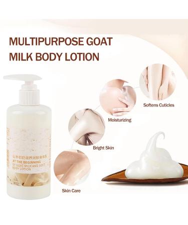 Natural Goat Milk Body Lotion | Strong Hydration & Skin Lightening | 250ml Moisturizing Cream for Dry Skin & Chicken Skin Care - Buy Online on GoSupps.com