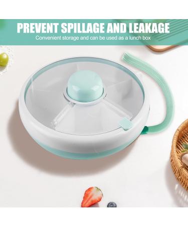 Buy Wiyety Snack Spinner - Rotating Storage Container with Lid for Toddlers | 5 Compartments Transparent Design for Nuts & Desserts - Mint Green - Buy Online on GoSupps.com