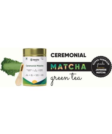 Ten.cha - Ceremonial Matcha Tea | 100% Pure Super Premium Grade | Japanese Matcha Green Tea Powder | Free Spoon | Vegan | Tested For Radiation | 30gms - Buy Online on GoSupps.com