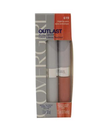 CoverGirl Outlast All Day Two Step Lipcolor Lingering Spice 619 0.13 Ounce
