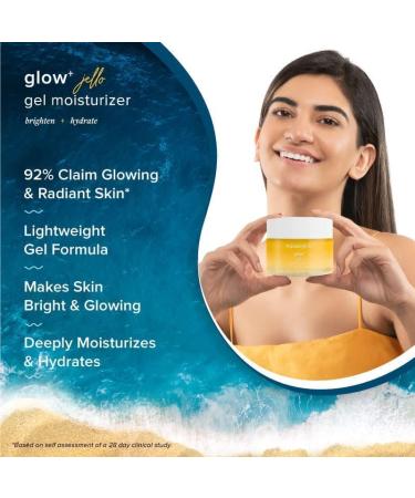 Glow+ Jello Face Moisturiser | Oil-Free Gel with Vitamin C & Papaya | Illuminating Hydration for Radiant Skin | 1.76 Oz | International Shipping Available - Buy Online on GoSupps.com