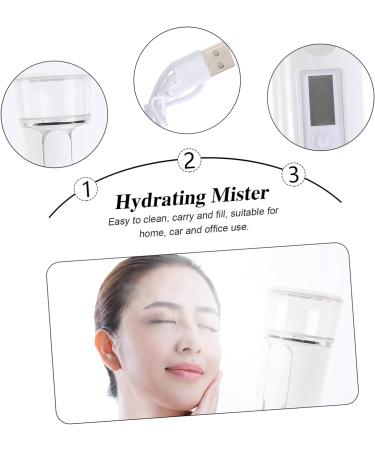 OHPHCALL 1pc Spray Hydrating Apparatus Comedones Extractor Nanometer Spray Skin Scrubber Spatula Handheld Humidifiers Rechargeable Face Portable Facial Mister Abs Extend Electric 13.3X4.8CM - Buy Online on GoSupps.com