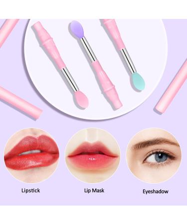 Buy Songaa Silicone Lip Brush Set (6 Pcs) - Best Lip Applicator Brushes for Gloss Mask & Cream - Mint Green Purple Dark Pink - Buy Online on GoSupps.com