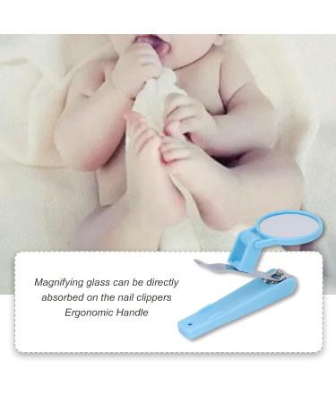 Sluffs Portable Nail Clipper with Magnifying Glass for Children Elderly Fingernail Toenail Ergonomic Handle Toenail Clipper Cutter Compact ABS and Alloy Material - Buy Online on GoSupps.com