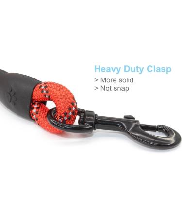 5ft Strong Dog Leash with Padded Handle | Safe Night Training Line for All Dog Sizes | Durable Reflex Seams - Red - Buy Online on GoSupps.com