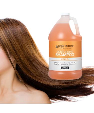 Ginger Lily Farms Club & Fitness Moisturizing Shampoo - 1 Gallon - Vegan & Cruelty-Free - Citrus Scent - for All Hair Types - Buy Online on GoSupps.com