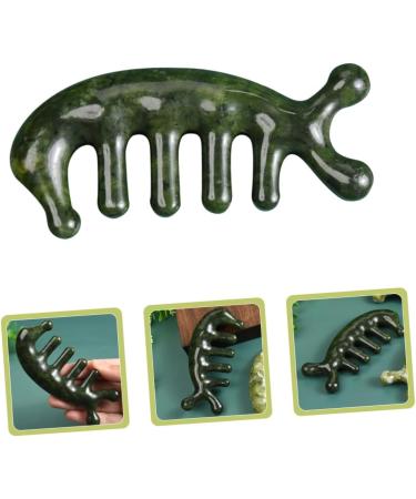 SESESFOUFU JADE Massage Comb | Acupuncture Massager Tool for Body Relaxation | Handcrafted Jade Massage Comb - Buy Online on GoSupps.com