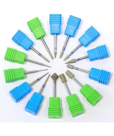 14 Types Diamond Electric Nail Drill Burr Milling Cutter Nail Pedicure Electric Manicure Drill Accessory Nail Art Tools LA056 - (Color: L0307D) - Buy Online on GoSupps.com