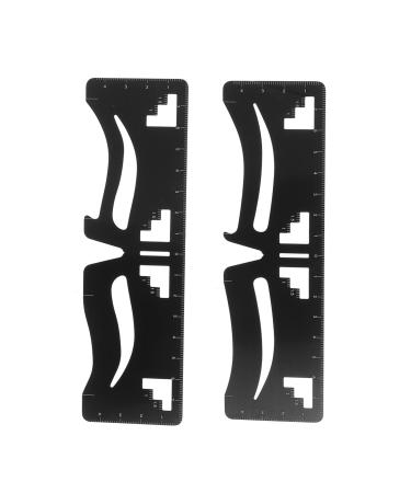 Beavorty Eyebrow Stencil Kit 4 pcs Permanent Template Shaping Stencils Brow Black Supplies Shape Balance Tools Stencil Makeup 1 count (Pack of 1) Blackx2pcs