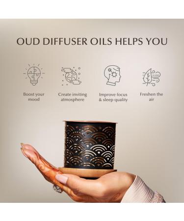 Oud Diffuser Oil Essential Oil Gift Set by Dukhni | 6 x 10ml Arabic Oil Gift Set for Diffuser & humidifier | 100% Pure Halal Oudh Oils | Relax with Home Aromatherapy - Buy Online on GoSupps.com