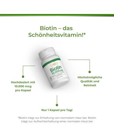 Buy Biotin 1000MCG - High Dose Vegan Capsules for Healthy Hair Skin & Nails | 90 pcs Vitality Nutritionals by VitaminExpress - Buy Online on GoSupps.com