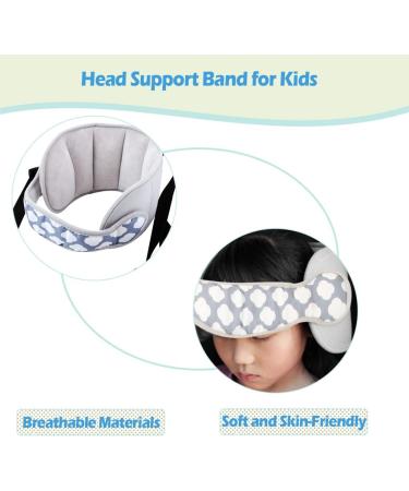 KAKIBLIN Adjustable Toddler Car Seat Head Support Band - Grey | Child Safety Neck Relief for Car Seat Straps - Buy Online on GoSupps.com
