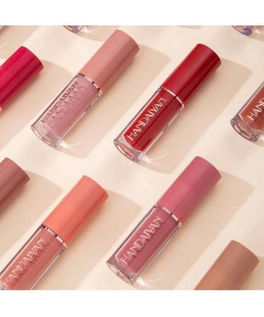 12Pcs Matte Liquid Lipstick Set - Long Lasting Waterproof Lip Gloss for Girls & Women | Perfect Gift Kits in Nude & Dark Red - Buy Online on GoSupps.com