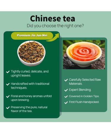 Th Noir JinJunMei De Qualit Sup rieure (125g / 4 41oz) | Ar me Riche Et Saveur Sucr e De Miel | Th Chinois - Buy Online on GoSupps.com