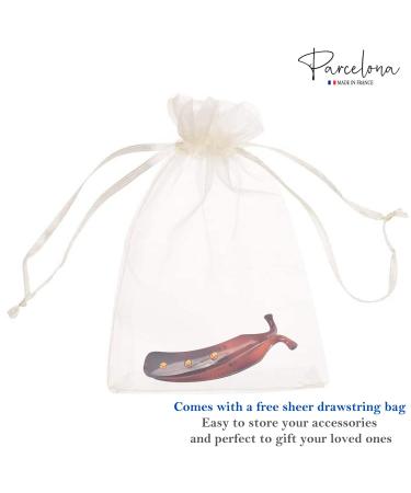 Parcelona French Lock Crystal Celluloid Brown Shell Medium Ponytail Holder Hair Clip - Buy Online on GoSupps.com