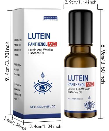 Hengxuan Lutein Anti-Wrinkle Essential Oil Lutein Eye Serum Oil Lutein VC Panthenol Eye Care Essence Reduces Fine Lines & Puffiness 20ml (1) - Buy Online on GoSupps.com