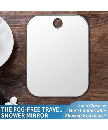 2 Pack Small (6x4) Fogless Shower Mirror for Shaving - Anti Fog, Unbreakable Acrylic, Travel-Friendly - Buy Online on GoSupps.com