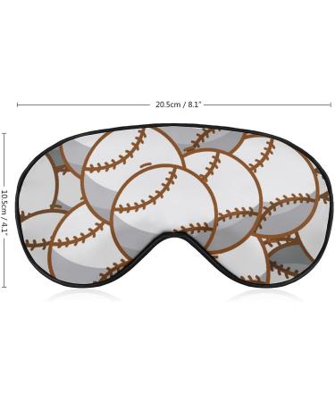 Baseball Sport Balls Sleep Mask - Adjustable Strap, Blocks Light for Night Sleep - Men Women - Buy Online on GoSupps.com