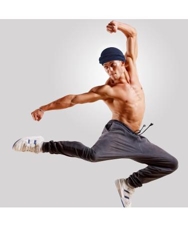 Men's Vintage Twist Turban Set - 5 Pcs Stretch Modal & Satin Head Wraps (Large) - Buy Online on GoSupps.com