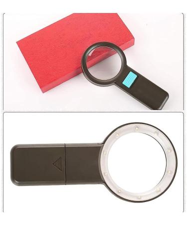 Magnifying Glass with Light Led Illuminated Magnifier with 10X Magnification Lightweight Handheld Magnifying Glass for Reading Inspection Hobbies Crafts with a Lens Cloth Bag Magnifier/Black - Buy Online on GoSupps.com
