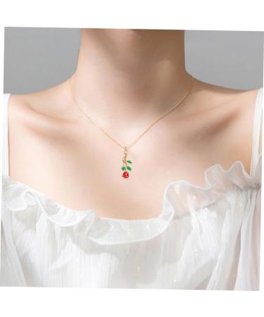VALICLUD Necklaces Gold 1pc Gold Chain Necklaces Rose Pendant Necklace Vintage Necklace Rose Chain European and Flower Necklace - Buy Online on GoSupps.com