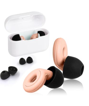 Ear Plugs Noise Cancelling Ear Plugs for Sleeping Swimming Studying Working Concert Ear Plugs with 3-Layer Noise Reduction (Pink)