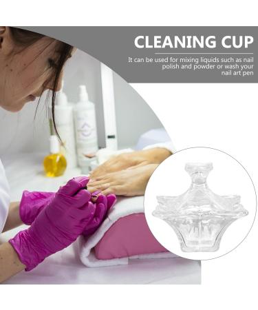 LALAFINA 1pc Nail Art Crystal Cup Dappen Dish Cup Nail Cup with Lid Manicure Liquid Holder Cup Nail Art Tool Nail Brush Acrylic Nail Monomer Liquid Bowl Clear Cups Clear Container Glass 9x9cm Assorted Color - Buy Online on GoSupps.com