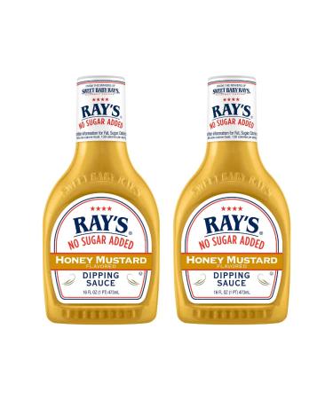 Ray's No Sugar Added Honey Mustard Flavored Dipping Sauce (16 Ounce Pack of 2)