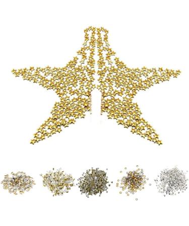 Bstepompre 300x 3d Metal Alloy Gold Silver Heart Art Tips Design Decorations DIY - Buy Online on GoSupps.com