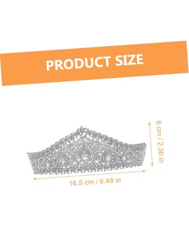 Bridal Crown Rhinestone Barrette Wedding Headdress Women Masquerade Headband Crystal Hair Hoops Bridal Forehead Headpiece Rhinestone Hair Accessory White Alloy Prom Hairpin Bride 16.5x11cm White - Buy Online on GoSupps.com