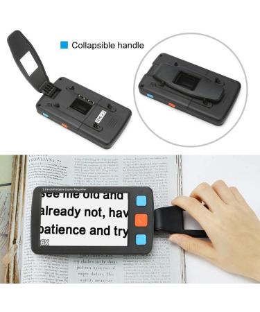 Portable Digital Magnifier 5 inch handheld digital magnifier portable reading aid with LED light 3X-42X amplification 17 color modes LCD monitor suitable for the elderly child poor vision reading  - Buy Online on GoSupps.com