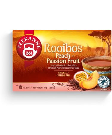Teekanne Rooibos Refined with Peach and Passion Fruit Infusion Tea Sun Dried Rooibos From South Africa 20 Teabags - Buy Online on GoSupps.com