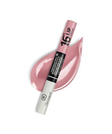 Dermacol - 16-Hour Lip Colour Highly Pigmented Glossy Lip Stain Two-Phase Lip Plumper Gloss Kissproof Lip Makeup Products with Matte and Glitter Finish No.5 Shimmering Nude Lipstick 7.1 mL No.5 Shimmering Nude 7.1 ml