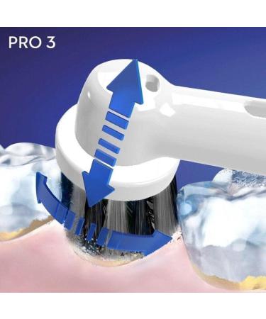 Oral-B Pro 3 3000 Electric Toothbrush - 3 Cleaning Modes 360 Pressure Sensor Activated Carbon Bristles | International Shipping - Buy Online on GoSupps.com