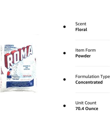 Roma Laundry Detergent 4.4 lbs - Powerful Cleaning Formula - Buy Online on GoSupps.com