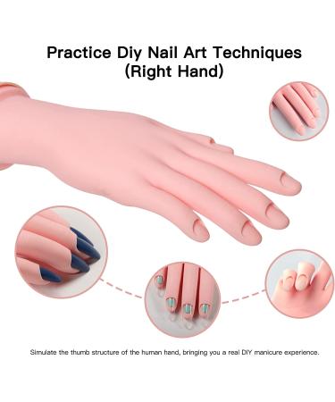 Buqikma Flexible Movable Nail Practice Hand for Manicure Training - Pack of 1 - Buy Online on GoSupps.com