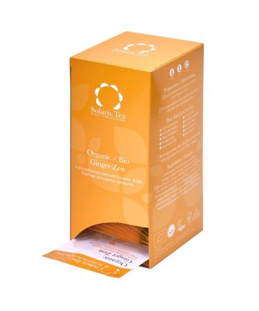 Buy Solaris Tea Organic Ginger Zest - 40 Sewn Silk Tea Bags Premium Ginger Blend 80g | International Shipping Available - Buy Online on GoSupps.com