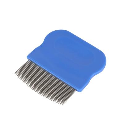 Acu-Life Kids Lice & Eggs Comb Hair Care for Baby Toddler Adult Stainless Steel Pin Teeth Short Blue Blue Lice Comb